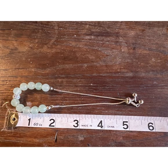 GH Bass Co Jade Beaded Bolo Lariat Bracelet Harmony Serenity - Picture 7 of 13